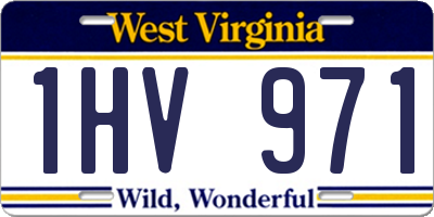 WV license plate 1HV971