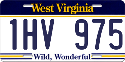 WV license plate 1HV975