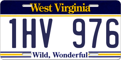 WV license plate 1HV976