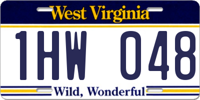 WV license plate 1HW048