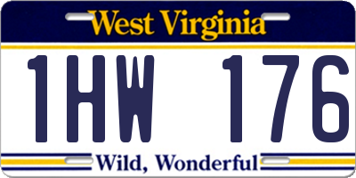 WV license plate 1HW176