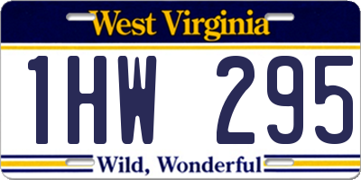 WV license plate 1HW295