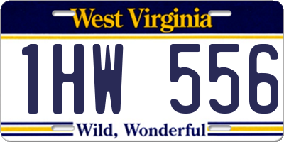 WV license plate 1HW556