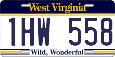 WV license plate 1HW558