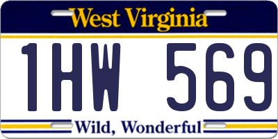 WV license plate 1HW569