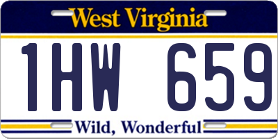 WV license plate 1HW659