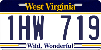 WV license plate 1HW719