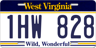 WV license plate 1HW828