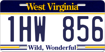 WV license plate 1HW856