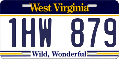 WV license plate 1HW879