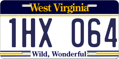 WV license plate 1HX064