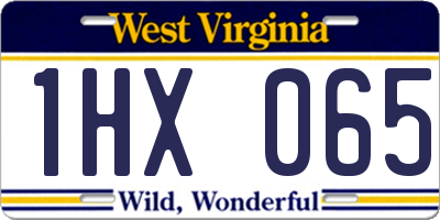 WV license plate 1HX065