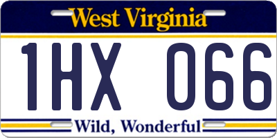 WV license plate 1HX066