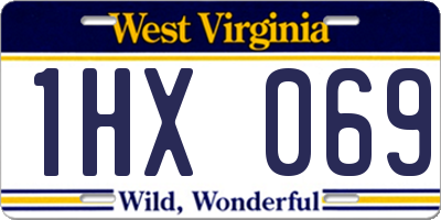 WV license plate 1HX069