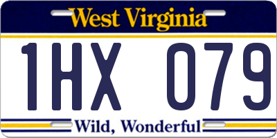 WV license plate 1HX079