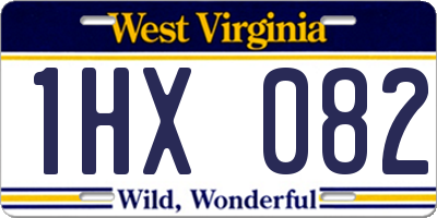 WV license plate 1HX082