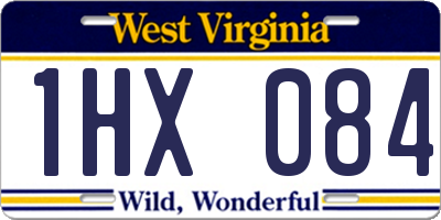 WV license plate 1HX084