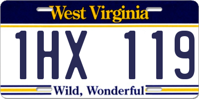 WV license plate 1HX119