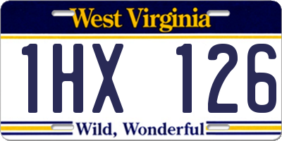 WV license plate 1HX126