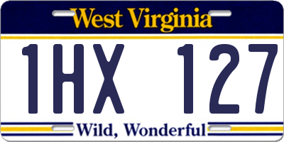 WV license plate 1HX127