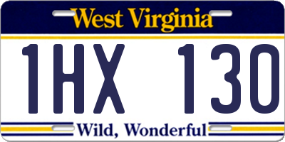 WV license plate 1HX130