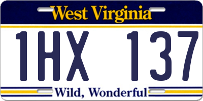 WV license plate 1HX137