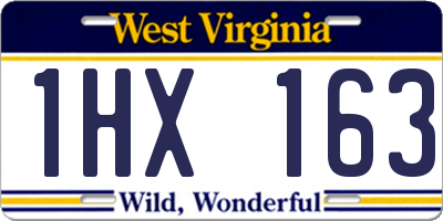 WV license plate 1HX163
