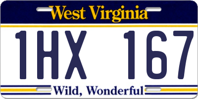 WV license plate 1HX167
