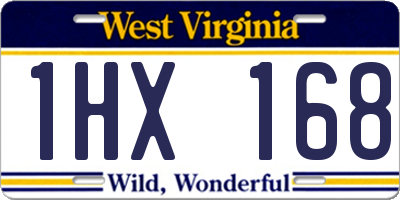 WV license plate 1HX168