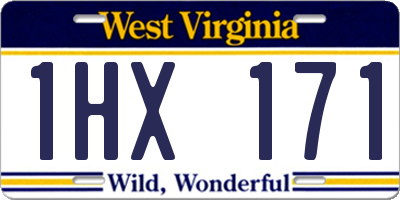 WV license plate 1HX171