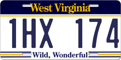 WV license plate 1HX174