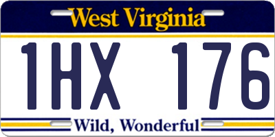 WV license plate 1HX176