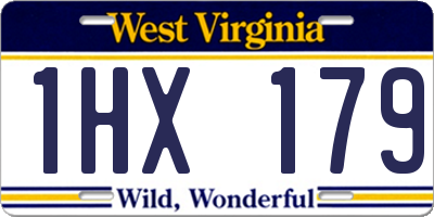 WV license plate 1HX179