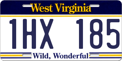 WV license plate 1HX185