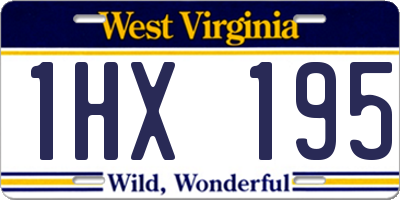 WV license plate 1HX195