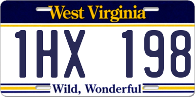WV license plate 1HX198