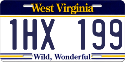 WV license plate 1HX199
