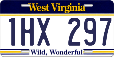 WV license plate 1HX297