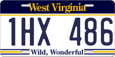 WV license plate 1HX486