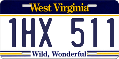 WV license plate 1HX511