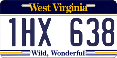 WV license plate 1HX638