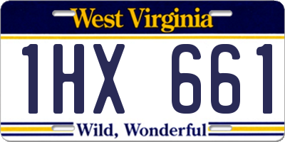 WV license plate 1HX661