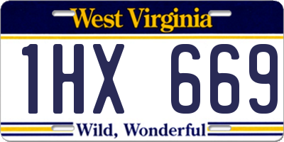 WV license plate 1HX669