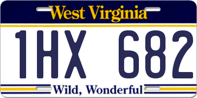 WV license plate 1HX682