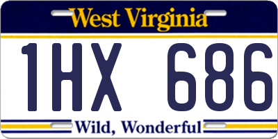 WV license plate 1HX686