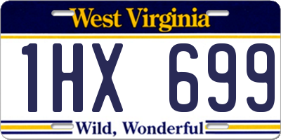 WV license plate 1HX699
