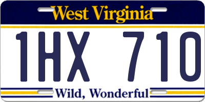 WV license plate 1HX710