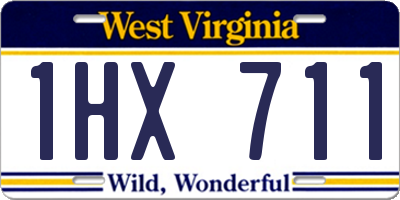 WV license plate 1HX711