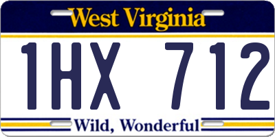 WV license plate 1HX712