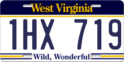 WV license plate 1HX719